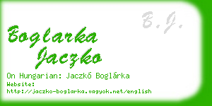 boglarka jaczko business card